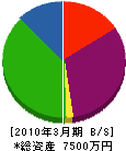 井田設備工業 貸借対照表 2010年3月期