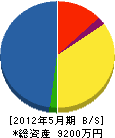 松田興業 貸借対照表 2012年5月期