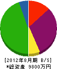 鹿島総建 貸借対照表 2012年8月期