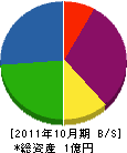 永井塗装 貸借対照表 2011年10月期