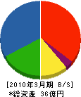 竹村総合設備 貸借対照表 2010年3月期