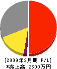 上川原電気工事店 損益計算書 2009年3月期