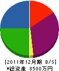 横山組 貸借対照表 2011年12月期
