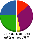 橋本ターフ・コントロール 貸借対照表 2011年3月期