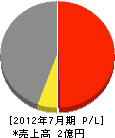 軽井沢産業 損益計算書 2012年7月期