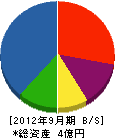 日興電設 貸借対照表 2012年9月期