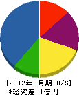 三浩総産 貸借対照表 2012年9月期