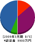 武田設備 貸借対照表 2009年3月期
