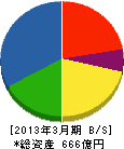タムラ製作所 貸借対照表 2013年3月期