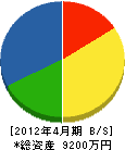 松永建設 貸借対照表 2012年4月期