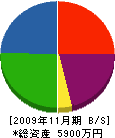 赤崎設備 貸借対照表 2009年11月期