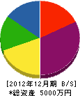 太田造園 貸借対照表 2012年12月期