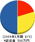 金沢計装 貸借対照表 2009年6月期