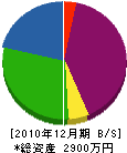 大津建設工業 貸借対照表 2010年12月期