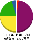 神田設備 貸借対照表 2010年9月期