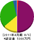 栗本工務店 貸借対照表 2011年4月期