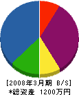 早坂工業所 貸借対照表 2008年3月期