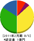 上村建設 貸借対照表 2011年2月期