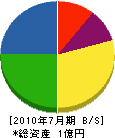 野田工事 貸借対照表 2010年7月期