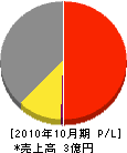 大和田ポンプ工業所 損益計算書 2010年10月期