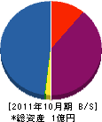 菱進 貸借対照表 2011年10月期