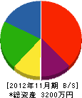 長谷川造園 貸借対照表 2012年11月期