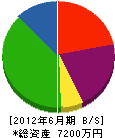 久田組 貸借対照表 2012年6月期
