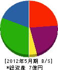 杉田土木 貸借対照表 2012年5月期