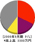 田辺組 損益計算書 2008年9月期