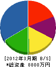 田中産業 貸借対照表 2012年3月期