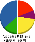 東京プロパティマネジメント 貸借対照表 2009年3月期