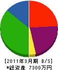 中日本商事 貸借対照表 2011年3月期