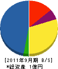 昭和産業 貸借対照表 2011年9月期