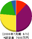須賀工業 貸借対照表 2008年7月期