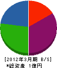 秋場設備 貸借対照表 2012年3月期
