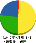 前田組 貸借対照表 2012年9月期