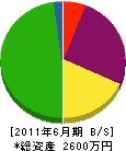 前田産業 貸借対照表 2011年6月期