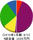 石巻電気工事 貸借対照表 2010年3月期