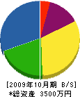 山元造園 貸借対照表 2009年10月期