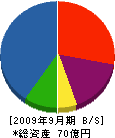 富士海事工業 貸借対照表 2009年9月期