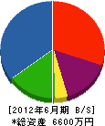 岡田工務店 貸借対照表 2012年6月期