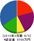 菊地工作所 貸借対照表 2013年3月期