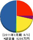 豊橋住建 貸借対照表 2011年3月期