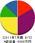 前川シーリング工事 貸借対照表 2011年7月期