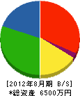 京葉工業 貸借対照表 2012年8月期
