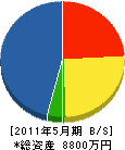 田中電業社 貸借対照表 2011年5月期
