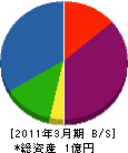 竹市電気 貸借対照表 2011年3月期