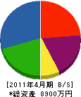 丸松襖 貸借対照表 2011年4月期
