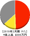 藤田工業所 損益計算書 2010年2月期
