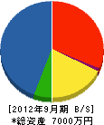 髙弘工務店 貸借対照表 2012年9月期